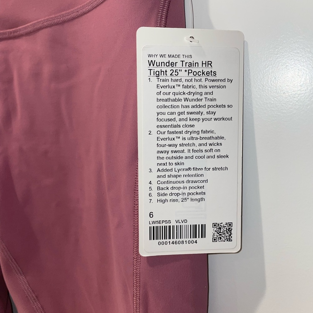 NWT lululemon wunder train HR tights with pockets - Picture 7 of 9